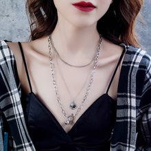 Load image into Gallery viewer, HUANZHI 2019 New Trendy Metal Ball Coin Pendant Multi-layer Punk Casual Design Long Chain Necklace For Women men Jewelry Gifts
