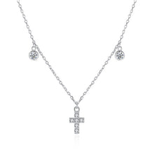 Load image into Gallery viewer, BELAWANG Luxury 925 Silver Coker Rhinestone Pendant Necklace Round Crystal Women Chain Sterling-Silver-Jewelry