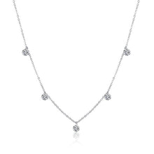 Load image into Gallery viewer, BELAWANG Luxury 925 Silver Coker Rhinestone Pendant Necklace Round Crystal Women Chain Sterling-Silver-Jewelry