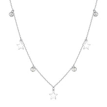 Load image into Gallery viewer, BELAWANG Luxury 925 Silver Coker Rhinestone Pendant Necklace Round Crystal Women Chain Sterling-Silver-Jewelry