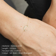 Load image into Gallery viewer, eManco DIY Stainless Steel Bracelets for women Adjustable Chain Charm Bracelet 2 piece Set women Custom Bracelet Jewellery