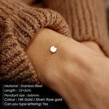Load image into Gallery viewer, eManco DIY Stainless Steel Bracelets for women Adjustable Chain Charm Bracelet 2 piece Set women Custom Bracelet Jewellery