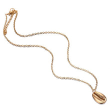 Load image into Gallery viewer, Fashion Black Rope Chain Natural Seashell Choker Necklace Collar Necklace Shell Choker Necklaces for Summer Beach Gifts Jewelry