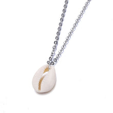 Load image into Gallery viewer, Fashion Black Rope Chain Natural Seashell Choker Necklace Collar Necklace Shell Choker Necklaces for Summer Beach Gifts Jewelry