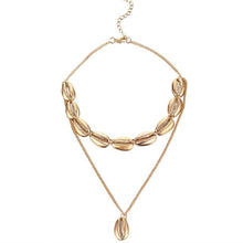 Load image into Gallery viewer, Fashion Black Rope Chain Natural Seashell Choker Necklace Collar Necklace Shell Choker Necklaces for Summer Beach Gifts Jewelry