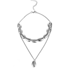 Load image into Gallery viewer, Fashion Black Rope Chain Natural Seashell Choker Necklace Collar Necklace Shell Choker Necklaces for Summer Beach Gifts Jewelry