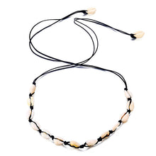 Load image into Gallery viewer, Fashion Black Rope Chain Natural Seashell Choker Necklace Collar Necklace Shell Choker Necklaces for Summer Beach Gifts Jewelry