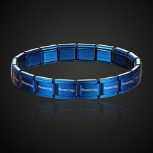 Load image into Gallery viewer, Lanruisha namination jewelry popular style stainless steel bracelet letter and stretch fashion bangle for everybody jewelry