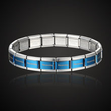 Load image into Gallery viewer, Lanruisha namination jewelry popular style stainless steel bracelet letter and stretch fashion bangle for everybody jewelry