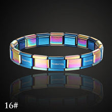Load image into Gallery viewer, Lanruisha namination jewelry popular style stainless steel bracelet letter and stretch fashion bangle for everybody jewelry