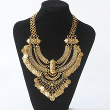 Load image into Gallery viewer, Large Collar Statement Gypsy Necklace Woman Bohemian Ethnic Maxi Choker Necklace Femme Vintage Layered Power Necklace For Women