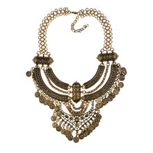 Load image into Gallery viewer, Large Collar Statement Gypsy Necklace Woman Bohemian Ethnic Maxi Choker Necklace Femme Vintage Layered Power Necklace For Women