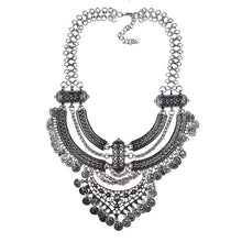 Load image into Gallery viewer, Large Collar Statement Gypsy Necklace Woman Bohemian Ethnic Maxi Choker Necklace Femme Vintage Layered Power Necklace For Women