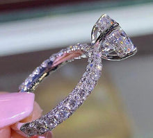 Load image into Gallery viewer, Manufacturer wholesale six claw silver gold ring Austria crystal zircon ring Christmas gift for women wedding jewelry rings