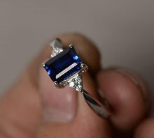 Load image into Gallery viewer, Manufacturer wholesale six claw silver gold ring Austria crystal zircon ring Christmas gift for women wedding jewelry rings