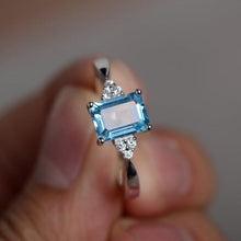 Load image into Gallery viewer, Manufacturer wholesale six claw silver gold ring Austria crystal zircon ring Christmas gift for women wedding jewelry rings