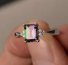 Load image into Gallery viewer, Manufacturer wholesale six claw silver gold ring Austria crystal zircon ring Christmas gift for women wedding jewelry rings