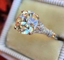 Load image into Gallery viewer, Manufacturer wholesale six claw silver gold ring Austria crystal zircon ring Christmas gift for women wedding jewelry rings