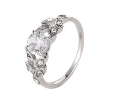 Load image into Gallery viewer, Manufacturer wholesale six claw silver gold ring Austria crystal zircon ring Christmas gift for women wedding jewelry rings