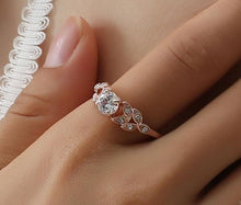 Load image into Gallery viewer, Manufacturer wholesale six claw silver gold ring Austria crystal zircon ring Christmas gift for women wedding jewelry rings
