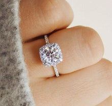 Load image into Gallery viewer, Manufacturer wholesale six claw silver gold ring Austria crystal zircon ring Christmas gift for women wedding jewelry rings