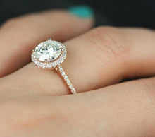 Load image into Gallery viewer, Manufacturer wholesale six claw silver gold ring Austria crystal zircon ring Christmas gift for women wedding jewelry rings
