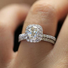 Load image into Gallery viewer, Manufacturer wholesale six claw silver gold ring Austria crystal zircon ring Christmas gift for women wedding jewelry rings