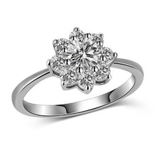 Load image into Gallery viewer, Manufacturer wholesale six claw silver gold ring Austria crystal zircon ring Christmas gift for women wedding jewelry rings