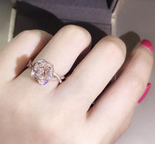 Load image into Gallery viewer, Manufacturer wholesale six claw silver gold ring Austria crystal zircon ring Christmas gift for women wedding jewelry rings