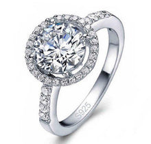 Load image into Gallery viewer, Manufacturer wholesale six claw silver gold ring Austria crystal zircon ring Christmas gift for women wedding jewelry rings