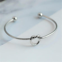Load image into Gallery viewer, 2019 Hot New Fashion Adjustable Crystal Double Heart Bow Bilezik Cuff Opening Bracelet For Women Jewelry Gift Mujer Pulseras