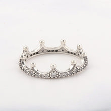 Load image into Gallery viewer, Fashion New 100% 925 Sterling Silver Crown Ring for Women Rose gold Sliver Gold color Engagement AAA CZ Gilrs Jewelry Bague Gift