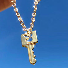 Load image into Gallery viewer, New Ins Hot Bunny Gold Lock Key Choker Necklace Women Pendant Necklaces Gothic Girls Unisex Lovers Couple Rabbit Collares
