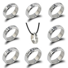 Load image into Gallery viewer, BTS Related Products Fashion Titanium Steel Diamond Set Ring Creative Color Changing Rings Necklace-Dual Purpose
