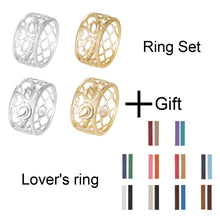 Load image into Gallery viewer, Cremo Giraffe Band Rings Women Gold Interchangeable Leather Hollow Ring Elegant Bijoux Femme Finger Rings High Polished Jewelry