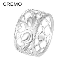 Load image into Gallery viewer, Cremo Giraffe Band Rings Women Gold Interchangeable Leather Hollow Ring Elegant Bijoux Femme Finger Rings High Polished Jewelry