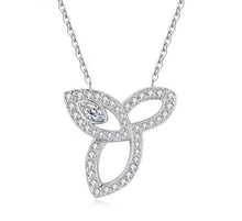 Load image into Gallery viewer, Slovecabin Japan 925 Sterling Silver Crystal Leafs Fasteners Pendant Necklace Women Accesorios Mujer Hip Hop Jewelry Jewlery