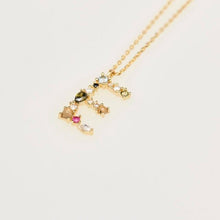 Load image into Gallery viewer, Altruist 925 Sterling Silver Gold Leter M Pendant Initial F Alphabet Necklace Opals Fashion 2019 Women Accessories Jewelry