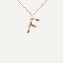 Load image into Gallery viewer, Altruist 925 Sterling Silver Gold Leter M Pendant Initial F Alphabet Necklace Opals Fashion 2019 Women Accessories Jewelry