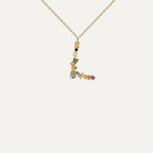 Load image into Gallery viewer, Altruist 925 Sterling Silver Gold Leter M Pendant Initial F Alphabet Necklace Opals Fashion 2019 Women Accessories Jewelry
