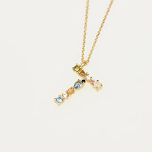 Load image into Gallery viewer, Altruist 925 Sterling Silver Gold Leter M Pendant Initial F Alphabet Necklace Opals Fashion 2019 Women Accessories Jewelry