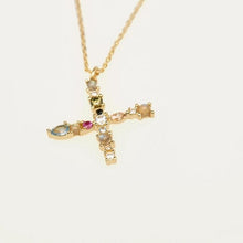 Load image into Gallery viewer, Altruist 925 Sterling Silver Gold Leter M Pendant Initial F Alphabet Necklace Opals Fashion 2019 Women Accessories Jewelry