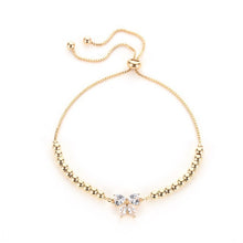 Load image into Gallery viewer, Elegant Gold Color Beads Bracelets For Women Korean Crystal Butterfly Chain Bracelet Femme Jewelry