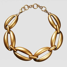 Load image into Gallery viewer, Girlgo 2019 ZA Metal Embossed Chokers Necklace For Women Christmas Jewelry Bohemia Resin Connect Necklace Porm Collar Accessory