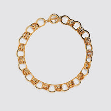 Load image into Gallery viewer, Girlgo 2019 ZA Metal Embossed Chokers Necklace For Women Christmas Jewelry Bohemia Resin Connect Necklace Porm Collar Accessory
