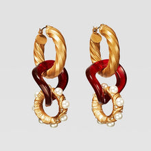 Load image into Gallery viewer, Girlgo 2019 ZA Metal Embossed Chokers Necklace For Women Christmas Jewelry Bohemia Resin Connect Necklace Porm Collar Accessory