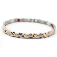 Load image into Gallery viewer, Elegant V Care Blood Pressure Magnetic Bracelet For Women's Fashion Negative Ion Germanium Energy Bracelet 6mm Width