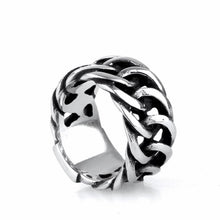 Load image into Gallery viewer, 316L Stainless Steel Handmade Buddha Ring Unisex Biker Ring Punk European Style Men Chain Rings To Female Jewelry Free Shipping