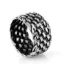 Load image into Gallery viewer, 316L Stainless Steel Handmade Buddha Ring Unisex Biker Ring Punk European Style Men Chain Rings To Female Jewelry Free Shipping