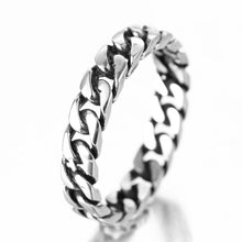 Load image into Gallery viewer, 316L Stainless Steel Handmade Buddha Ring Unisex Biker Ring Punk European Style Men Chain Rings To Female Jewelry Free Shipping